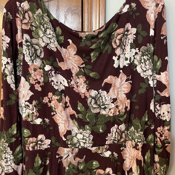 LOFT OUTLET UEC Womens size XL red floral 3/4 length sleeve white green burgundy - Picture 8 of 15